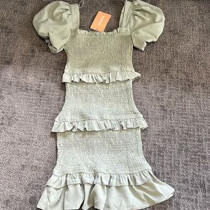 That’s so fetch smocked dress with puff sleeves